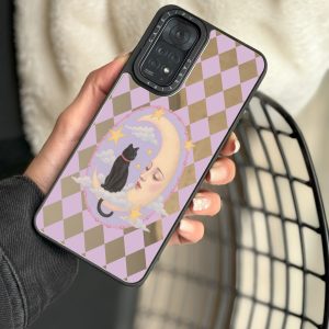 قاب موبایل iPhone 16 سفارشی آینه ای | catmoon (کد 0460)