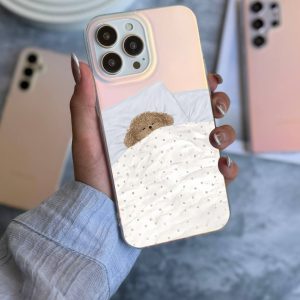 قاب موبایل iPhone 15Promax سفارشی هولوگرامی مات | پودل خسته (کد 0488)