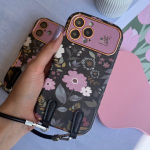 قاب شکوفه شب با بند مچی (کدC2223) مناسب برای iPhone 16