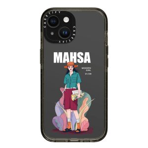 قاب موبایل Galaxy 22Ultra سفارشی شفاف | modern girl (کد 0294)