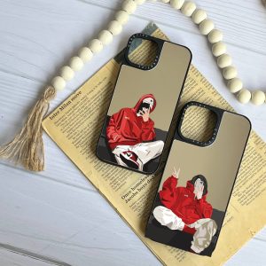 قاب موبایل Xiaomi Note14 سفارشی آینه ای | red couple (کد 0359)