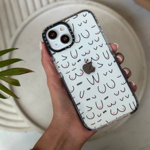 قاب موبایل iPhone X /XS سفارشی شفاف | minimal boobs (کد 0235 )