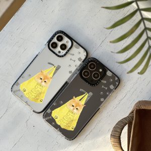 قاب موبایل Galaxy A23 سفارشی شفاف | گربه نارنجی (کد 0487)