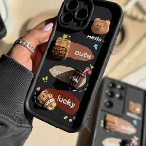 قاب گوشی سامسونگ A33 خرس شکلاتی سالید Solid