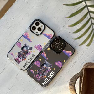 قاب موبایل iPhone 12Pro / 12 سفارشی شفاف | pixel girl (کد 0366)