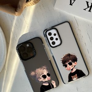 قاب موبایل Galaxy A33 سفارشی آینه ای | Emo couple (کد 0192)