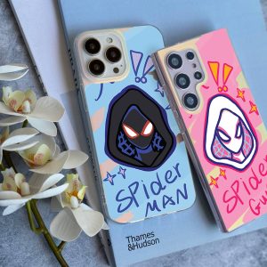 قاب موبایل Galaxy A21S سفارشی هولوگرامی | spider couple (کد 0556)