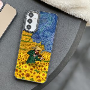 قاب موبایل Xiaomi Poco X7 سفارشی آینه ای | دشت آفتاب گردان (کد 0372)