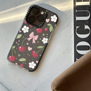قاب موبایل iPhone XR سفارشی شفاف | Cherry Bloom (کد 0398)