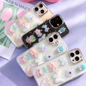 قاب کریستال کیوت رزینی (کدC2247) مناسب برای iPhone 15Pro