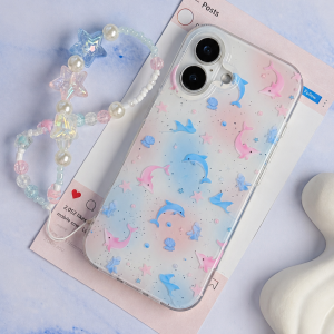 قاب Pastel Star Dolphin با آویز (کدC2251) مناسب برای iPhone 17Promax