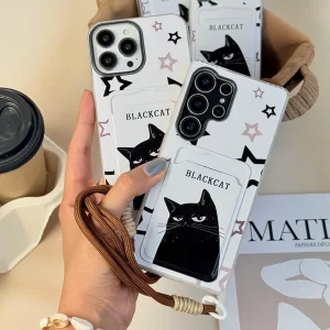 قاب Black Cat طرح گربه کارتخوان گوشی سامسونگ A36