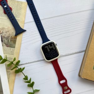 بند اپل واچ سیلیکونی با گارد French Style (کدw5029)