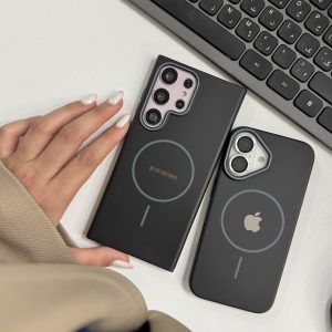 قاب لاین طوسی با لوگو (کدC2010) مناسب برای iPhone 15Promax