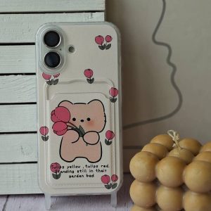 قاب طرح خرس و لاله گوشی سامسونگ S24 الترا