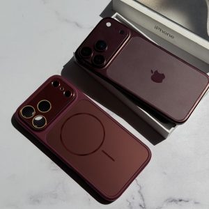 قاب PVD Burgundy با مگ سیف (تبدیل آیفون ها به سری 18) (کدC2314) مناسب برای iPhone 16