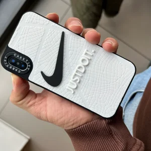 قاب نایک Nike لوگو برجسته گوشی سامسونگ A13 رنگ سفید