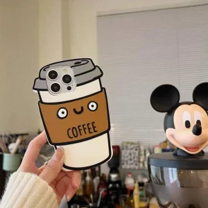 قاب فانتزی سیلیکونی کافی coffee گوشی آیفون ۱۳ و آیفون 14 و آیفون 15